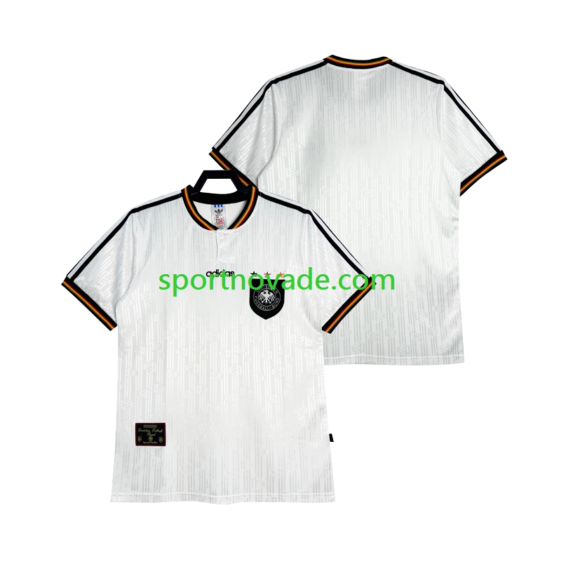 Deutschland Retro Heim Trikot Herren Kurzarm 1996