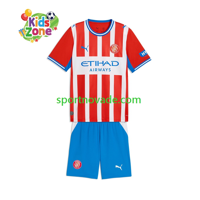 Girona Heim Trikot Kinder Kurzarm 2026-2027