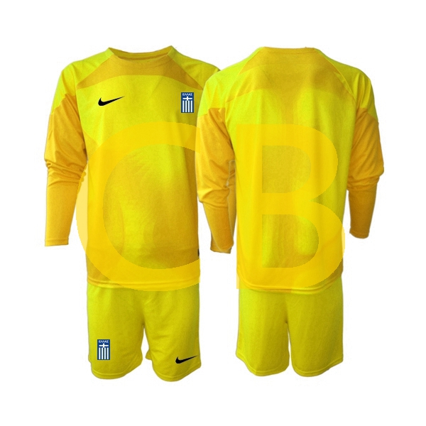 Griechenland Torwart Heim Trikot Kinder Langarm 2023