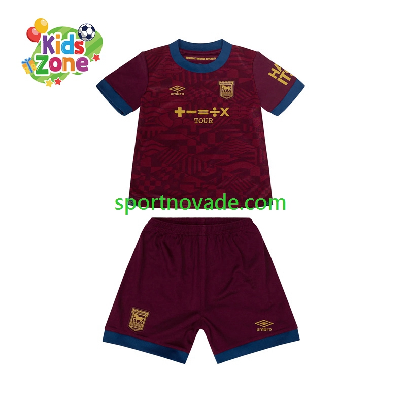 Ipswich Town Auswärts Trikot Kinder Kurzarm 2024-2025