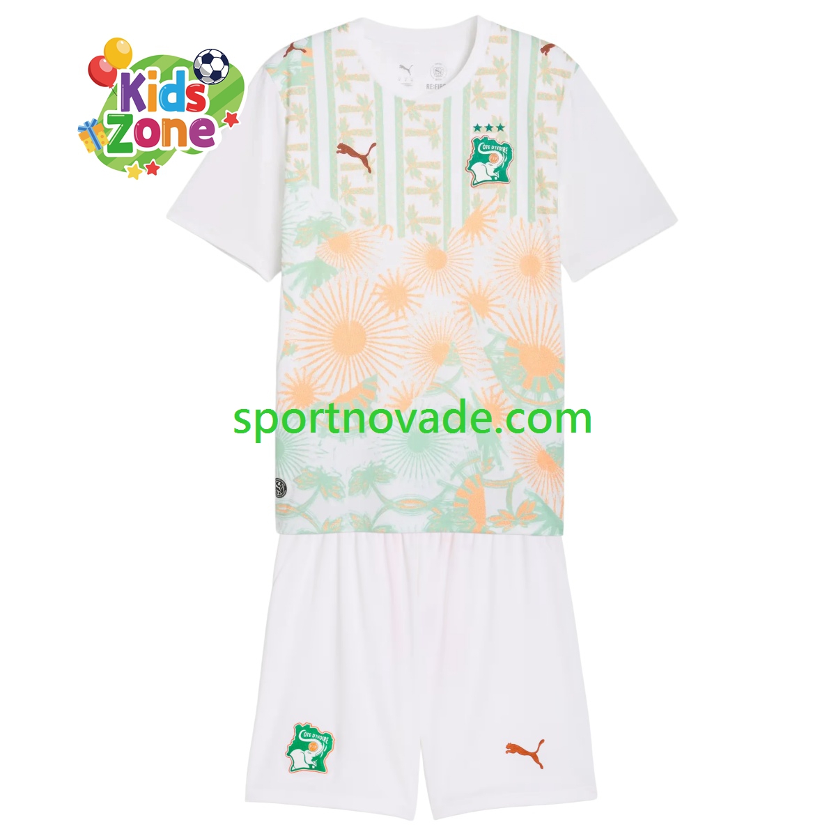 Elfenbeinküste Auswärts Trikot Kinder Kurzarm World Cup 2026
