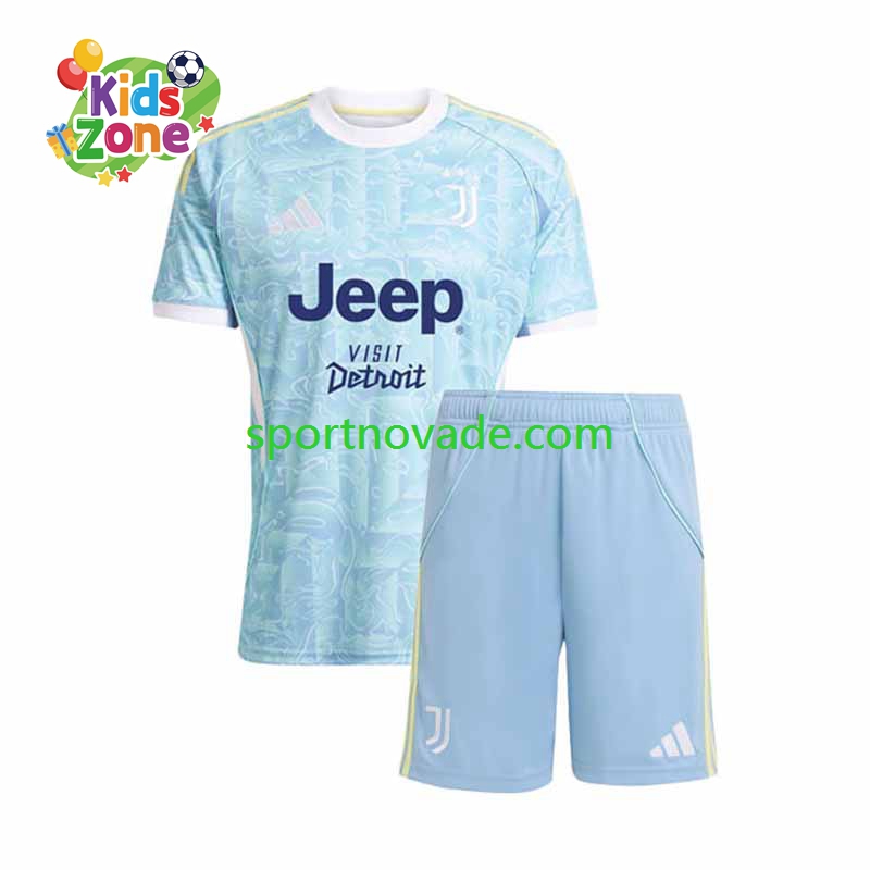 Juventus Turin Auswärts Trikot Kinder Kurzarm 2025-2026