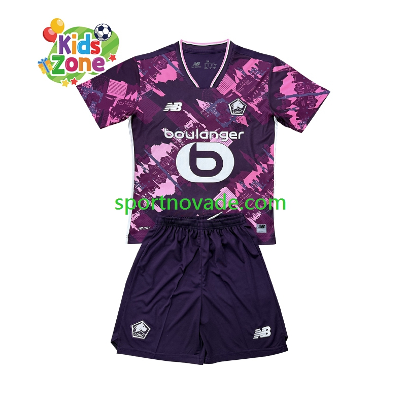 OSC Lille Viertes Trikot Kinder Kurzarm 2025-2026