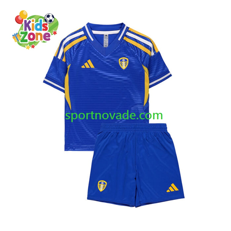Leeds United Auswärts Trikot Kinder Kurzarm 2025-2026