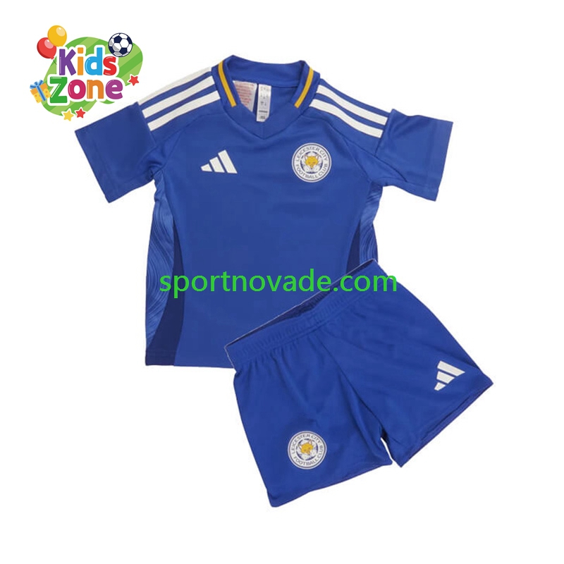 Leicester City Heim Trikot Kinder Kurzarm 2024-2025