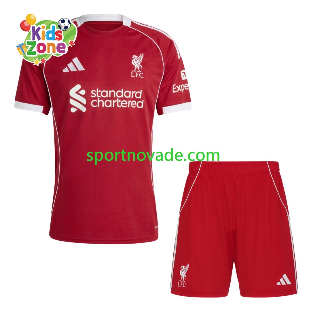 Liverpool Heim Trikot Kinder Kurzarm 2025-2026