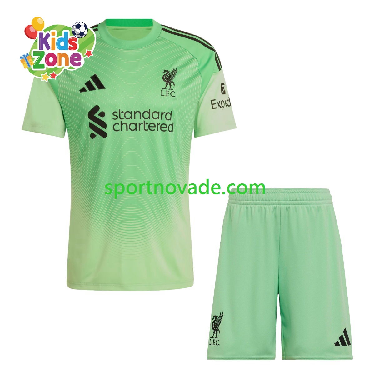 Liverpool Torwart Auswärts Trikot Kinder Kurzarm 2025-2026