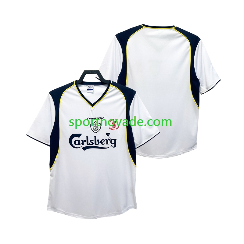 Liverpool Retro Auswärts Trikot Herren Kurzarm 2001 2002