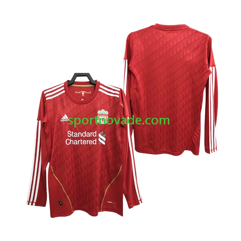 Liverpool Retro Heim Trikot Herren Langarm 2010 2012