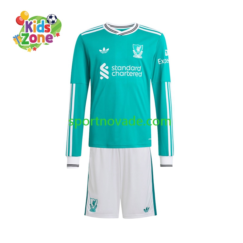 Liverpool Dritt Trikot Kinder Langarm 2025-2026