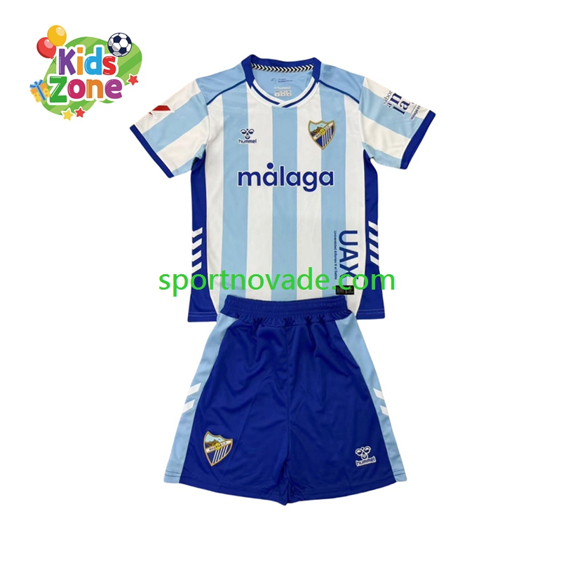 Málaga CF Heim Trikot Kinder Kurzarm 2025-2026