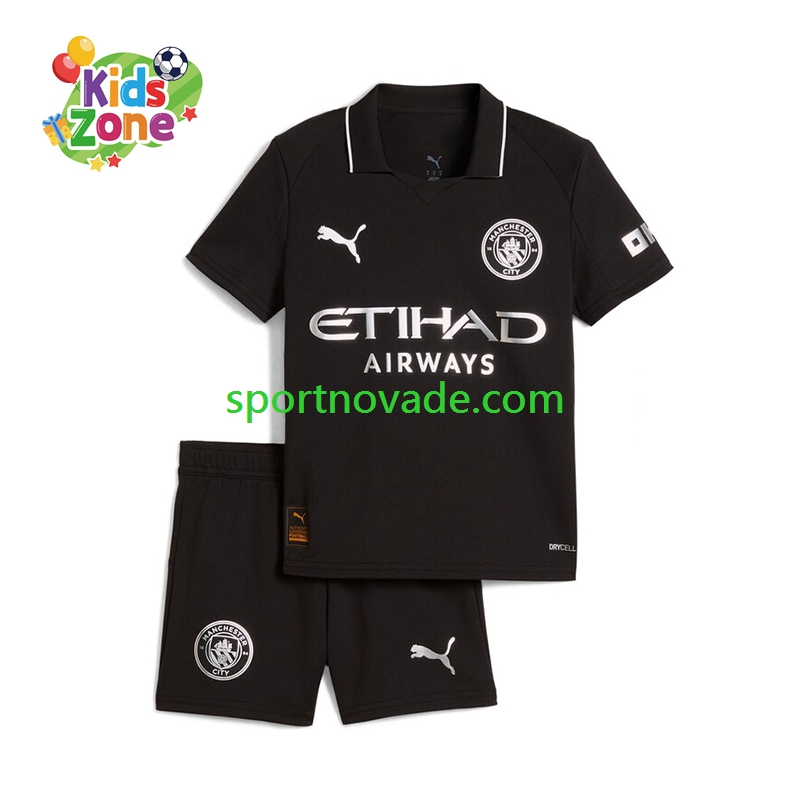 Manchester City Auswärts Trikot Kinder Kurzarm 2025-2026