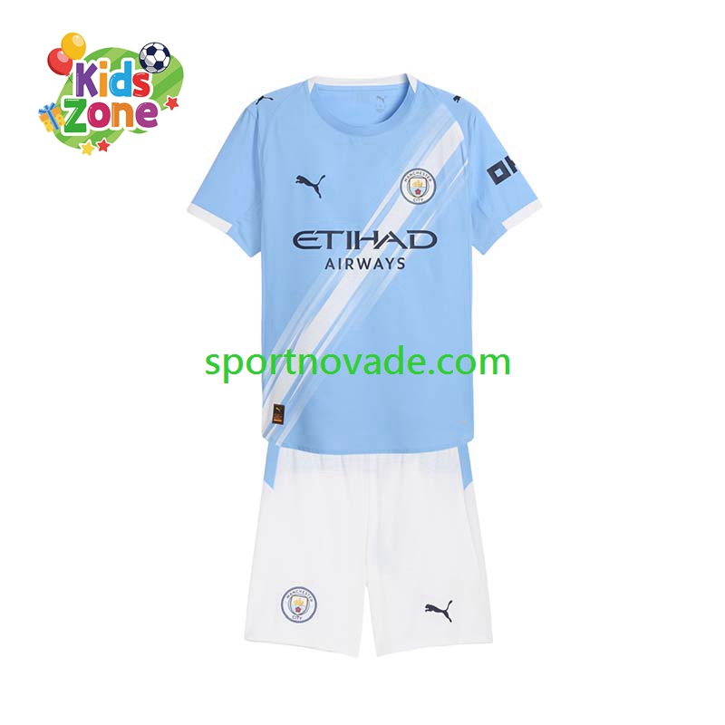 Manchester City Heim Trikot Kinder Kurzarm 2025-2026