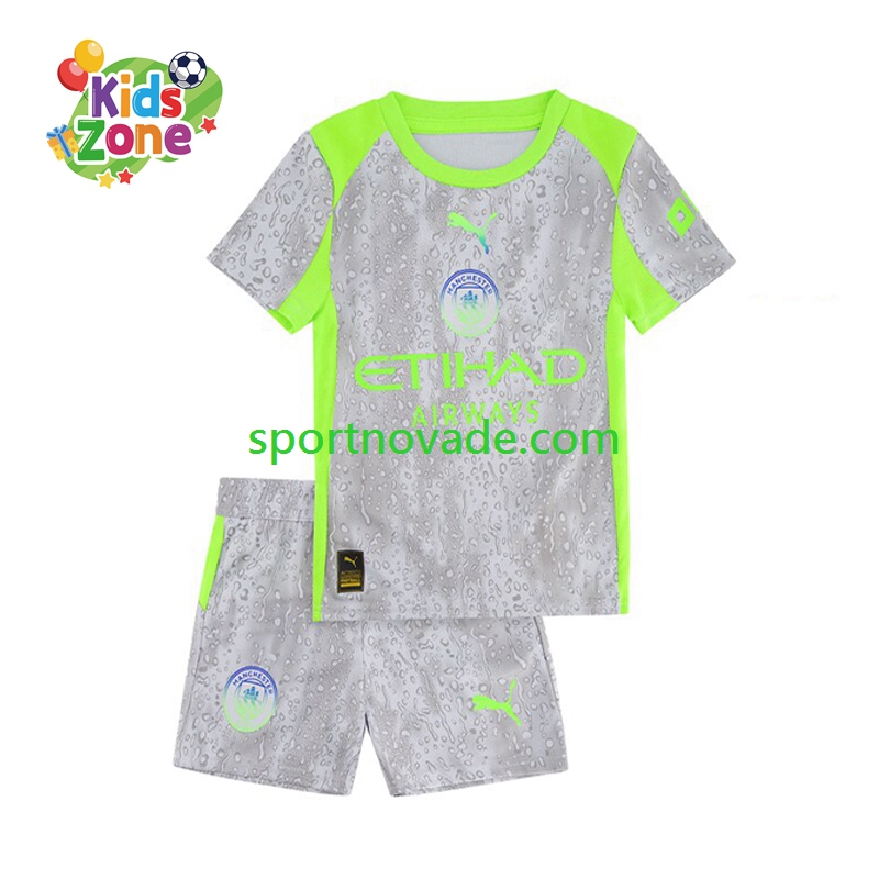 Manchester City Dritt Trikot Kinder Kurzarm 2025-2026