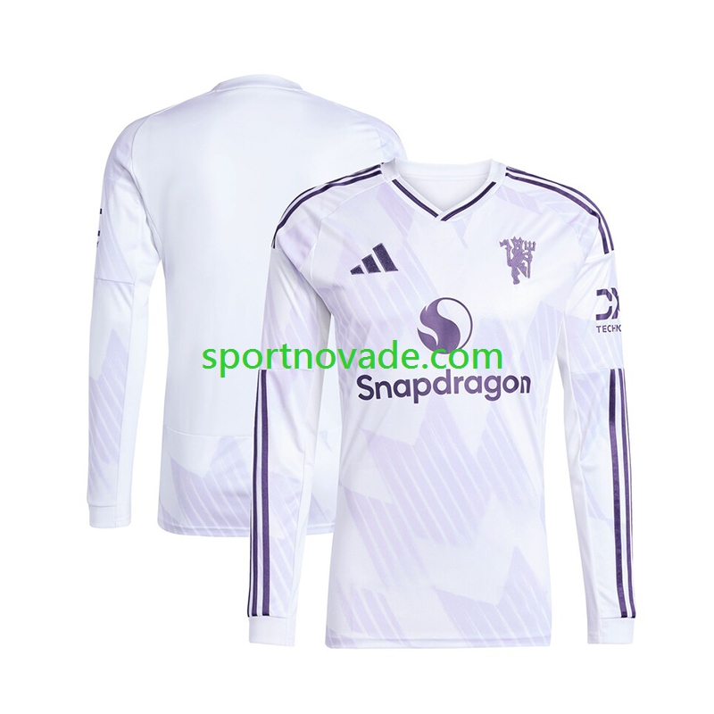 Manchester United Auswärts Trikot Herren Langarm 2025-2026