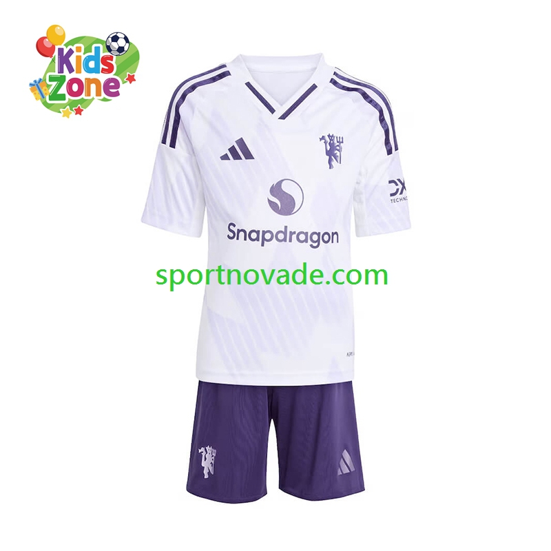 Manchester United Auswärts Trikot Kinder Kurzarm 2025-2026