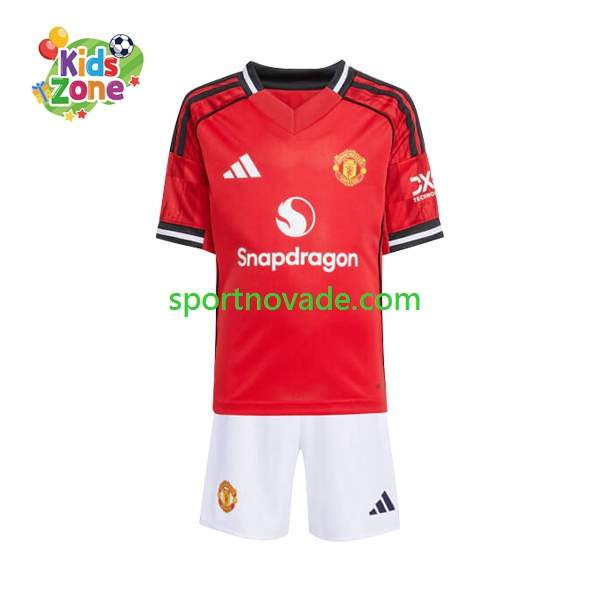 Manchester United Heim Trikot Kinder Kurzarm 2025-2026