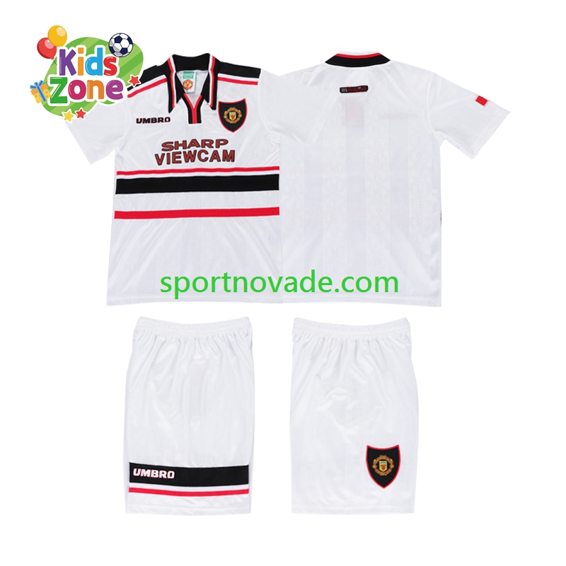 Manchester United Retro Auswärts Trikot Kinder Kurzarm 1998