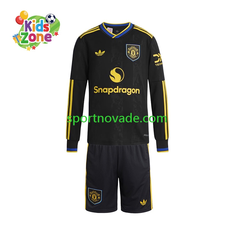 Manchester United Dritt Trikot Kinder Langarm 2025-2026