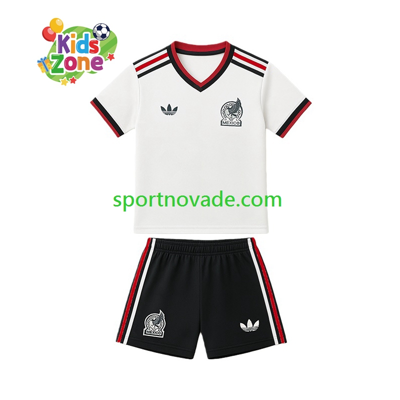 Mexiko Auswärts Trikot Kinder Kurzarm World Cup 2026