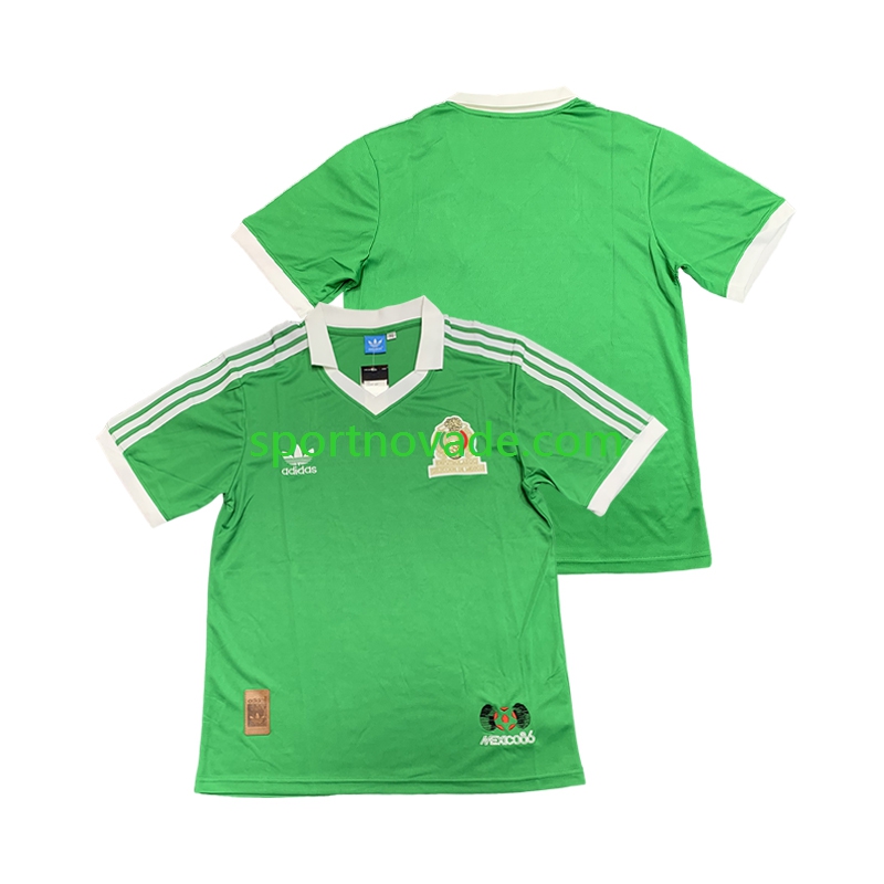 Mexiko Retro Heim Trikot Herren Kurzarm 1986
