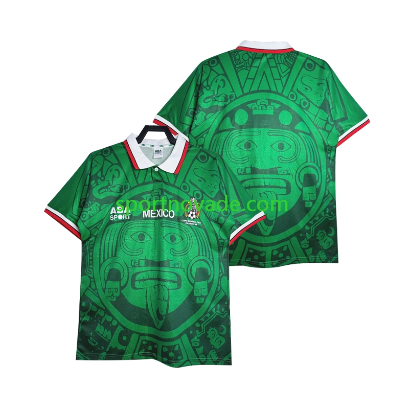 Mexiko Retro Heim Trikot Herren Kurzarm 1998