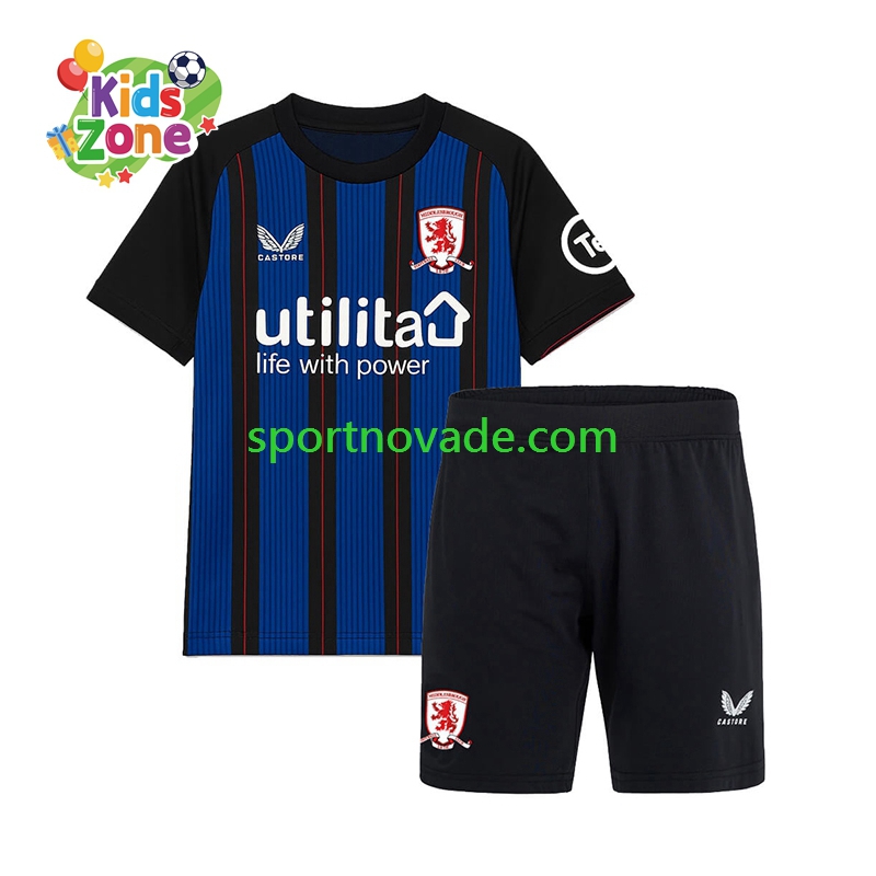 Middlesbrough Auswärts Trikot Kinder Kurzarm 2025-2026