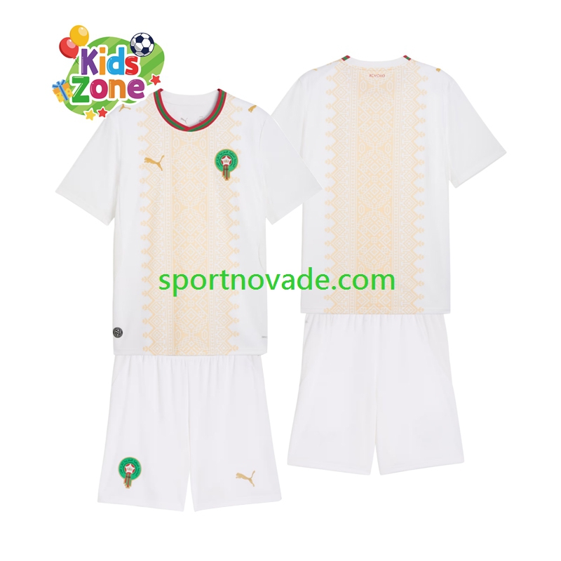Marokko Auswärts Trikot Kinder Kurzarm 2026