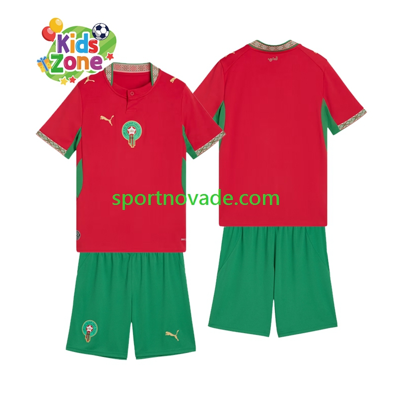 Marokko Heim Trikot Kinder Kurzarm 2026