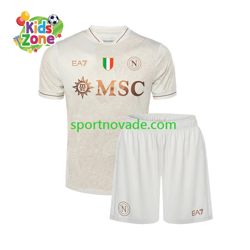 SSC Neapel Auswärts Trikot Kinder Kurzarm 2025-2026