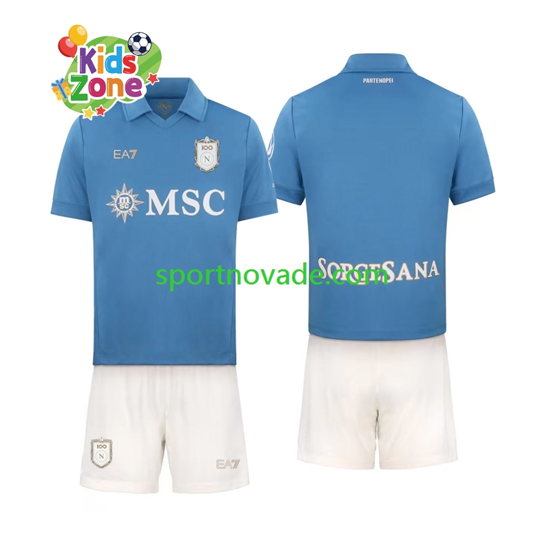 SSC Neapel Heim Trikot Kinder Kurzarm 2026-2027