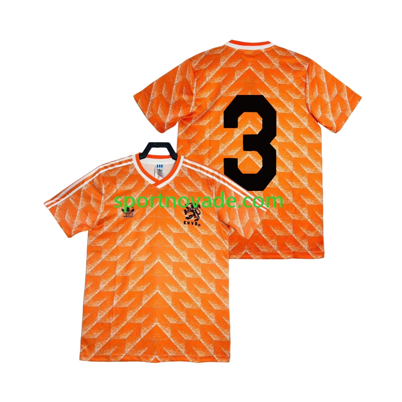 Niederlande 3 Retro Heim Trikot Herren Kurzarm 1988