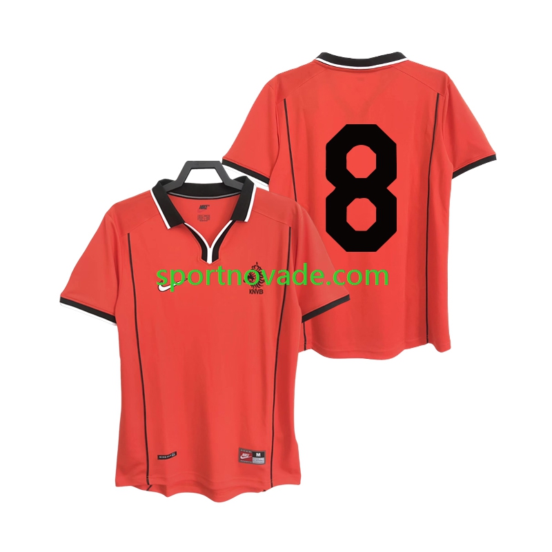 Niederlande 8 Retro Heim Trikot Herren Kurzarm 1998