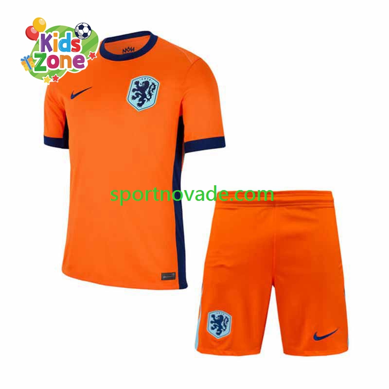 Niederlande Heim Trikot Kinder Kurzarm Euro 2024