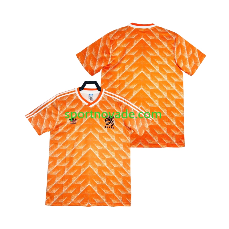 Niederlande Retro Heim Trikot Herren Kurzarm 1988