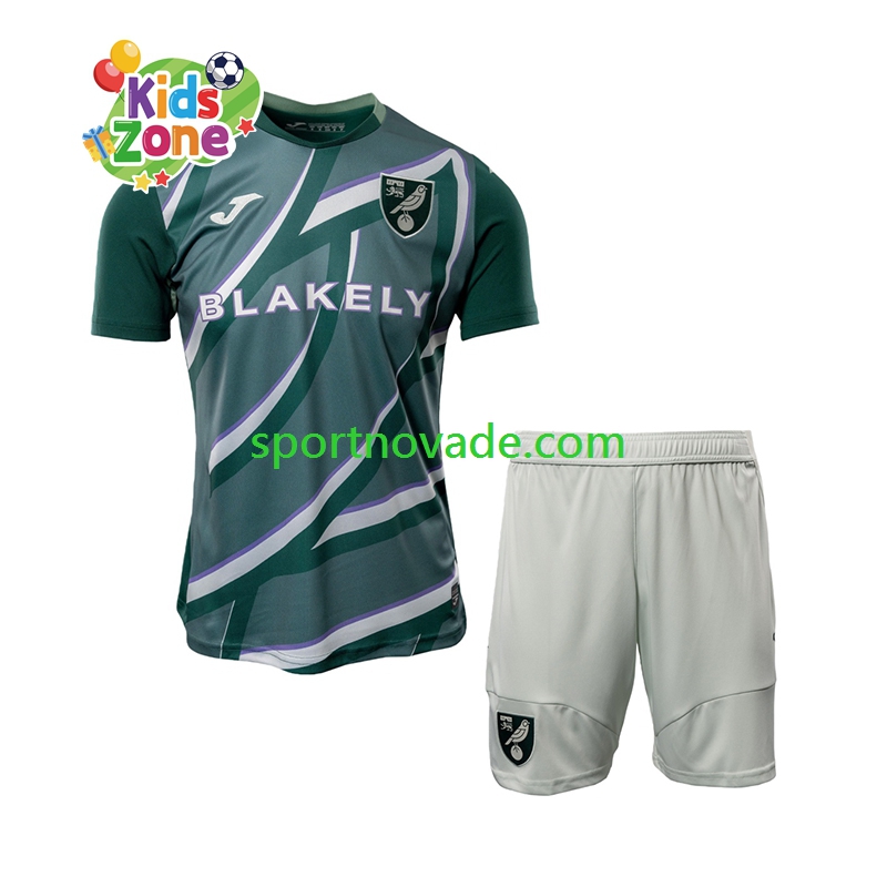 Norwich City Auswärts Trikot Kinder Kurzarm 2025-2026