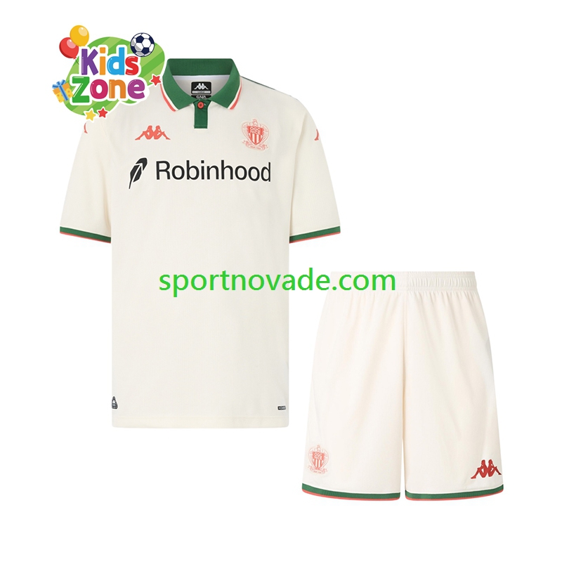 OGC Nizza Auswärts Trikot Kinder Kurzarm 2025-2026