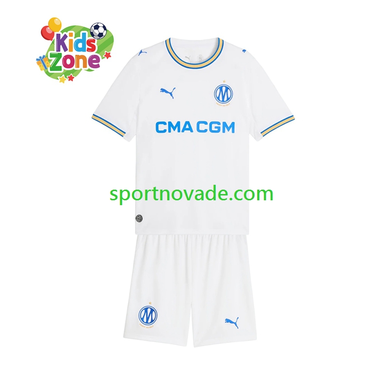Olympique Marseille Heim Trikot Kinder Kurzarm 2026-2027