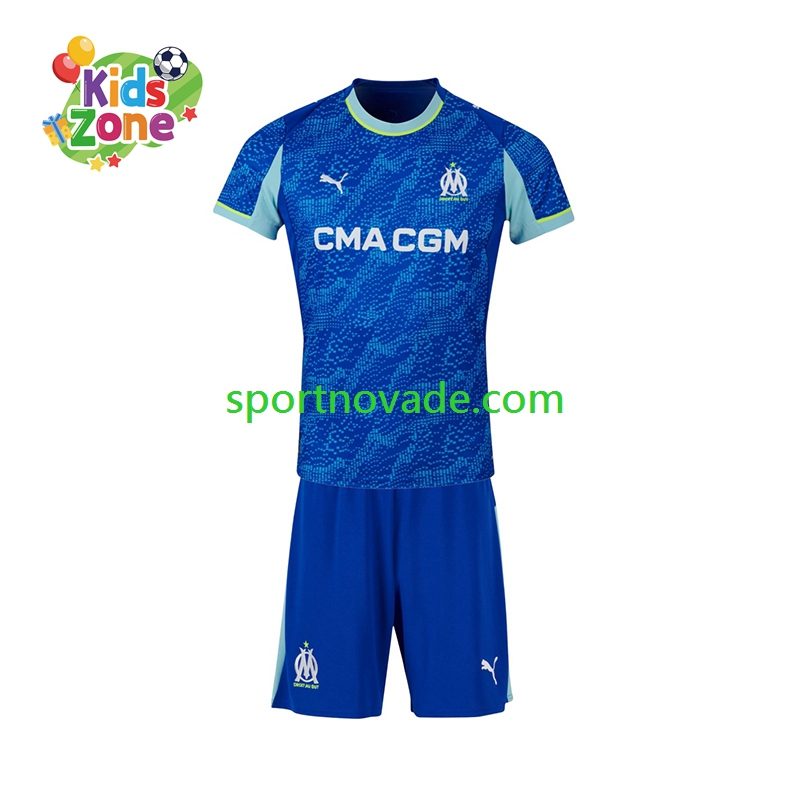 Olympique Marseille Dritt Trikot Kinder Kurzarm 2025-2026
