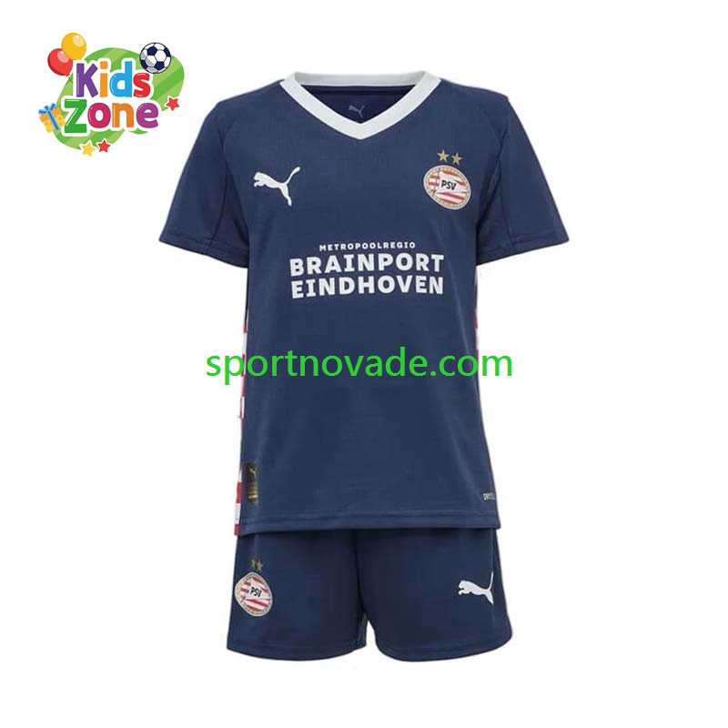 PSV Eindhoven Auswärts Trikot Kinder Kurzarm 2025-2026
