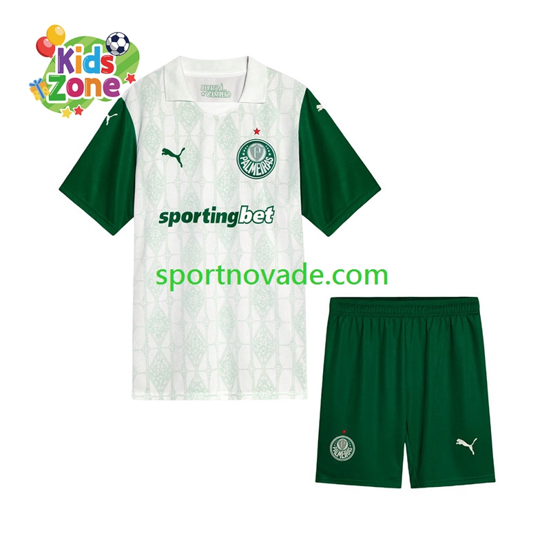 Palmeiras Auswärts Trikot Kinder Kurzarm 2025-2026