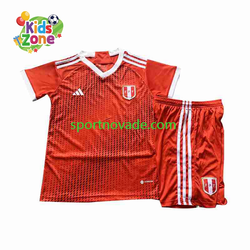 Peru Auswärts Trikot Kinder Kurzarm 2023