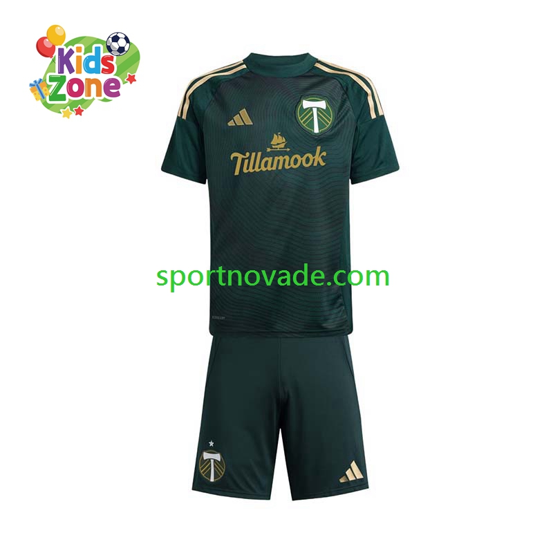 Portland Timbers Heim Trikot Kinder Kurzarm 2025