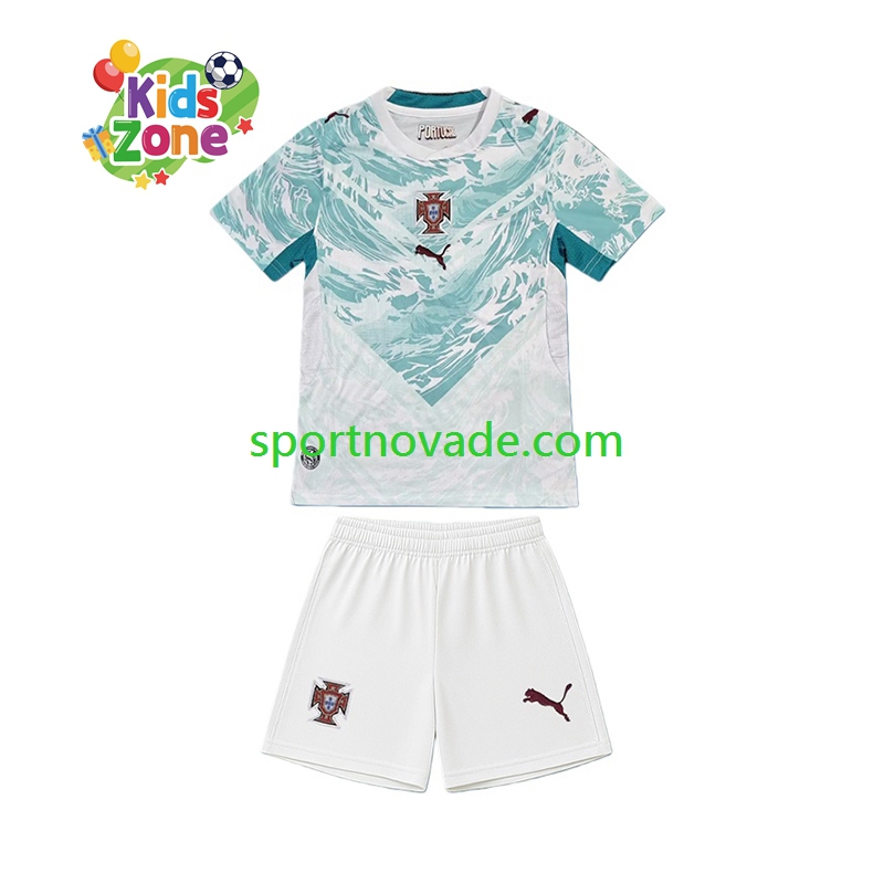Portugal Auswärts Trikot Kinder Kurzarm World Cup 2026