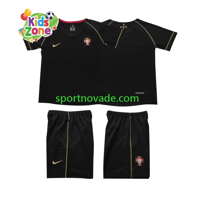 Portugal Retro Auswärts Trikot Kinder Kurzarm 2006