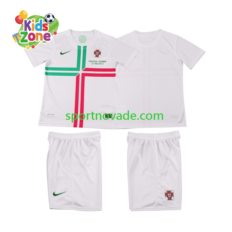 Portugal Retro Auswärts Trikot Kinder Kurzarm 2012