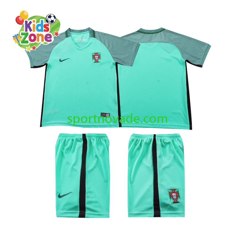 Portugal Retro Auswärts Trikot Kinder Kurzarm 2016