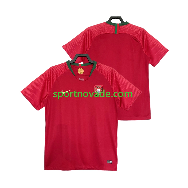 Portugal Retro Heim Trikot Herren Kurzarm 2018