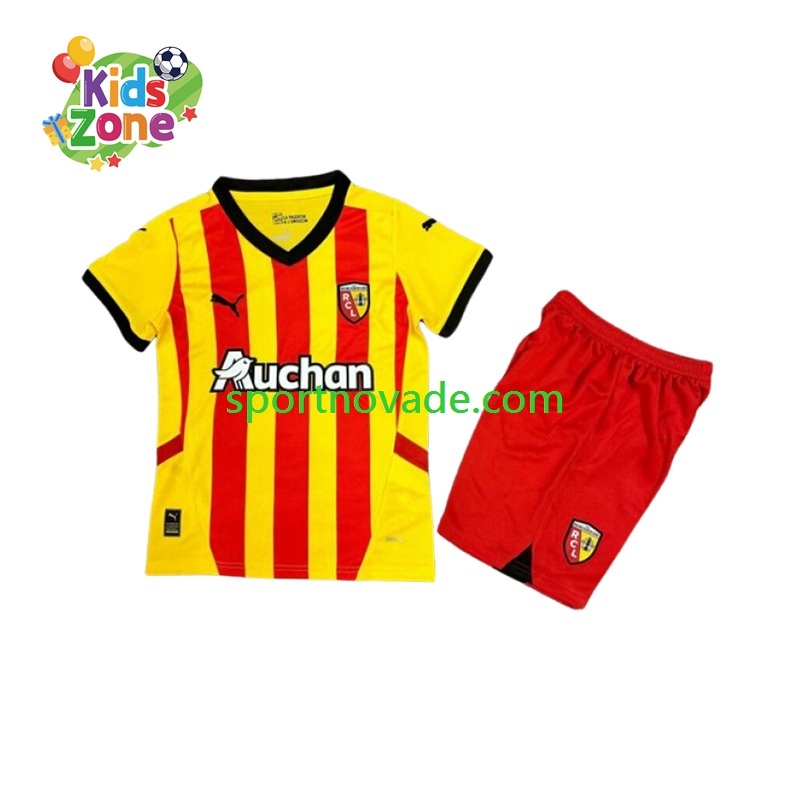 RC Lens Heim Trikot Kinder Kurzarm 2024-2025