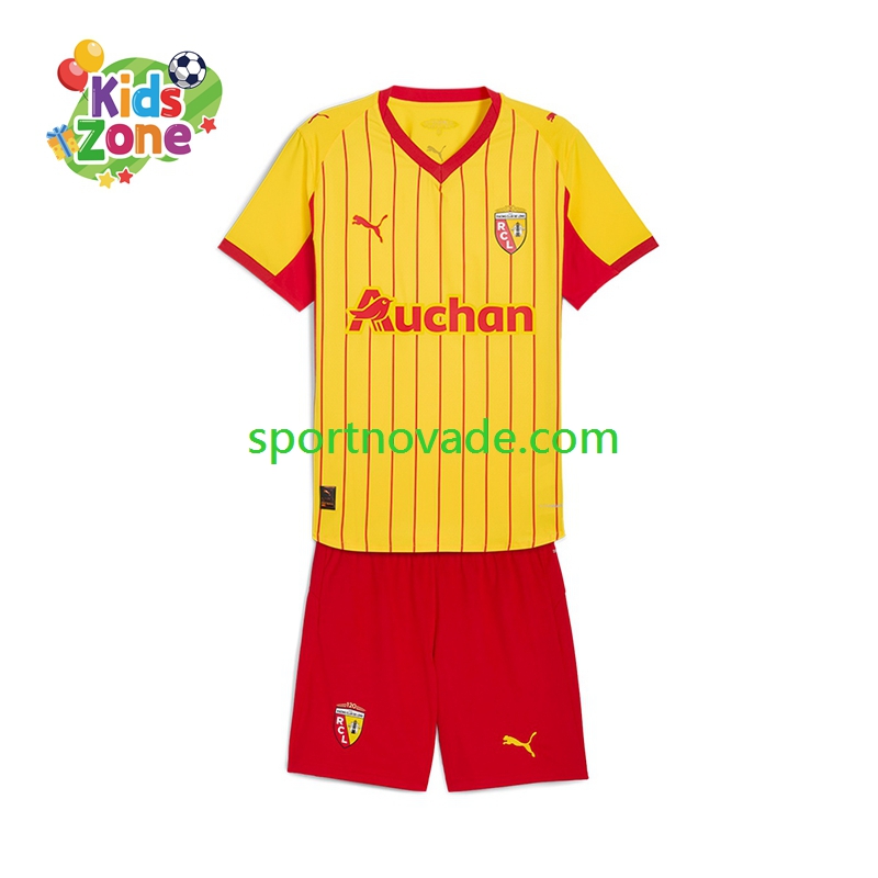 RC Lens Heim Trikot Kinder Kurzarm 2025-2026
